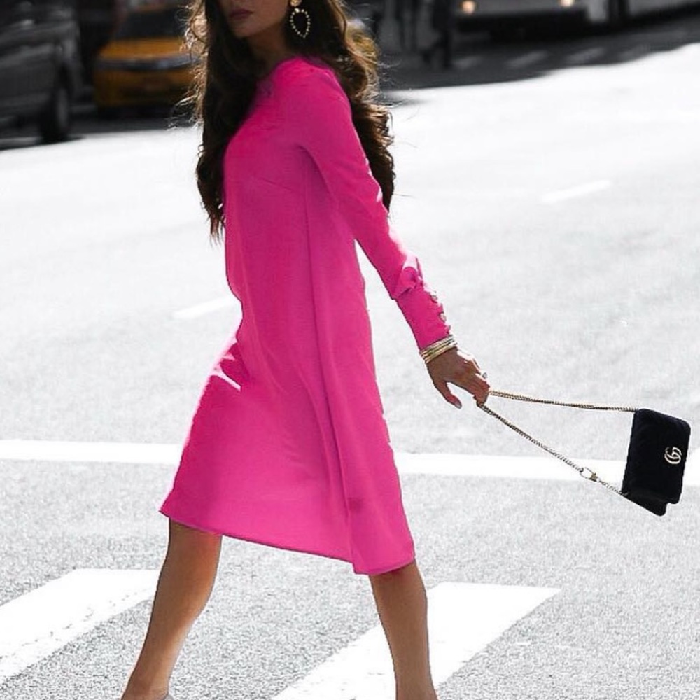Raju | Magenta Long Sleeve Dress